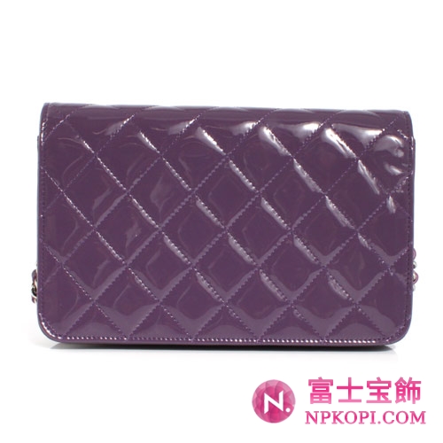 シャネル CHANEL クラシック エナメル ショルダーバッグ パープル A33814AZWRW